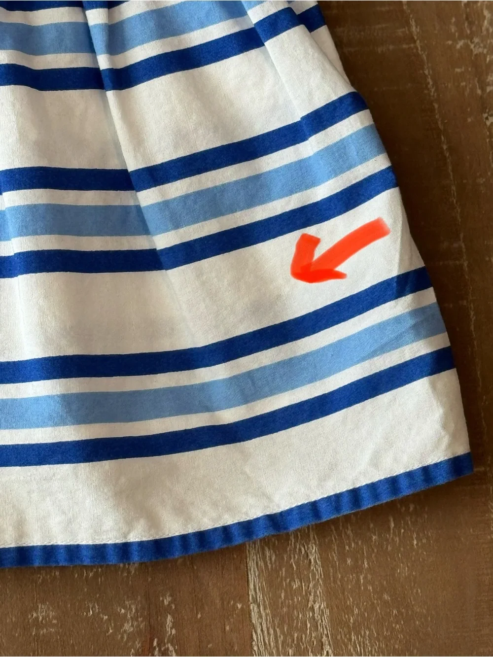 Gymboree Baby Girl Blue White Stripe Coral Bow Sundress 0-3M Nautical